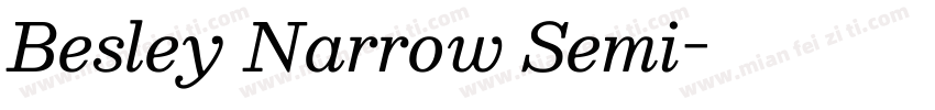 Besley Narrow Semi字体转换